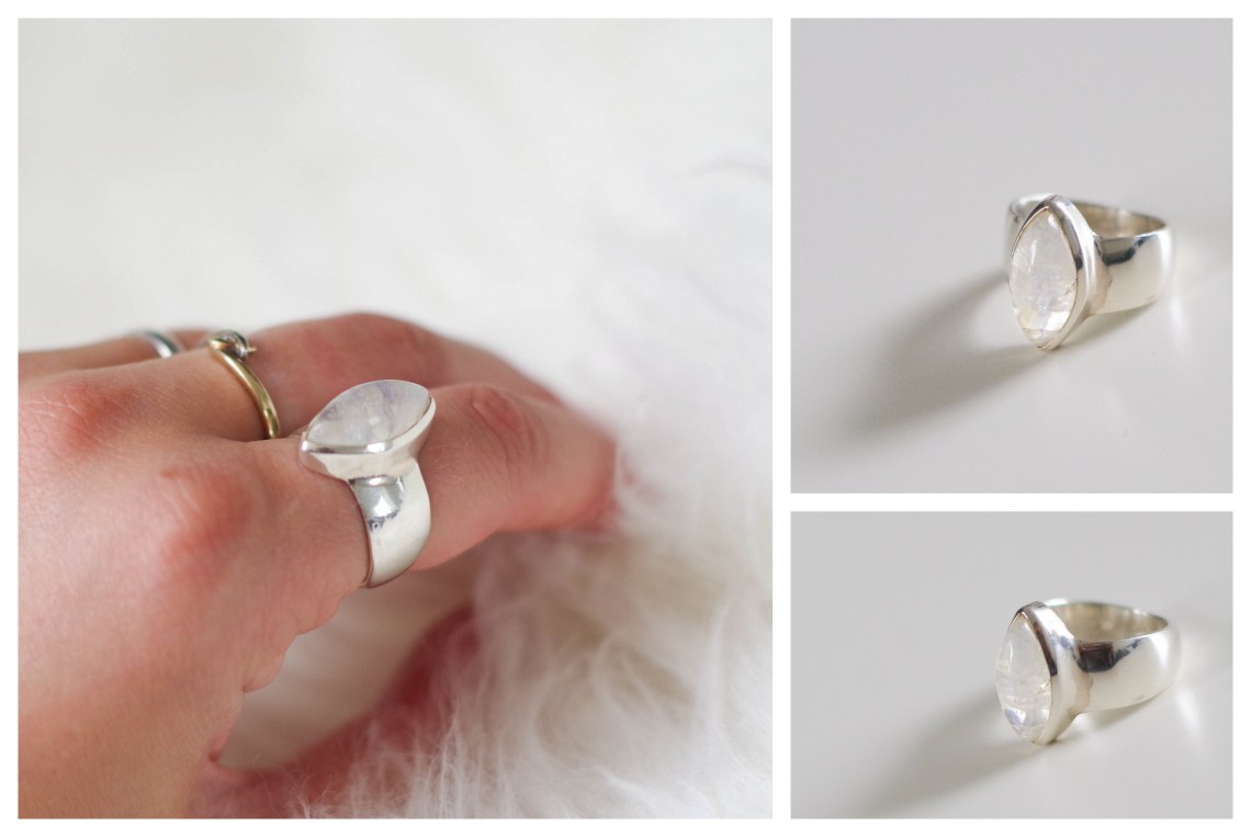 New, Moonstone magic Ring Aurora, 1310bynora, fashion, style, Jewelry